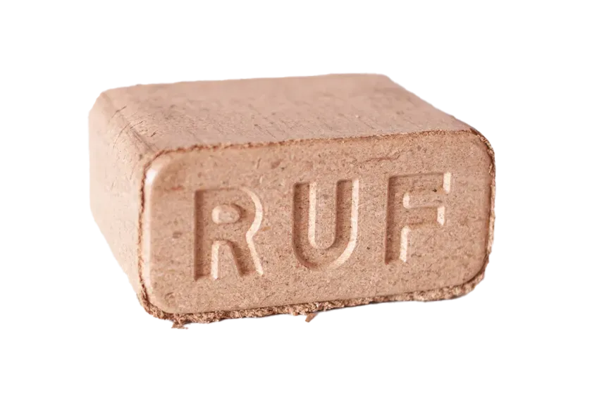 Dřevěné brikety cihla RUF